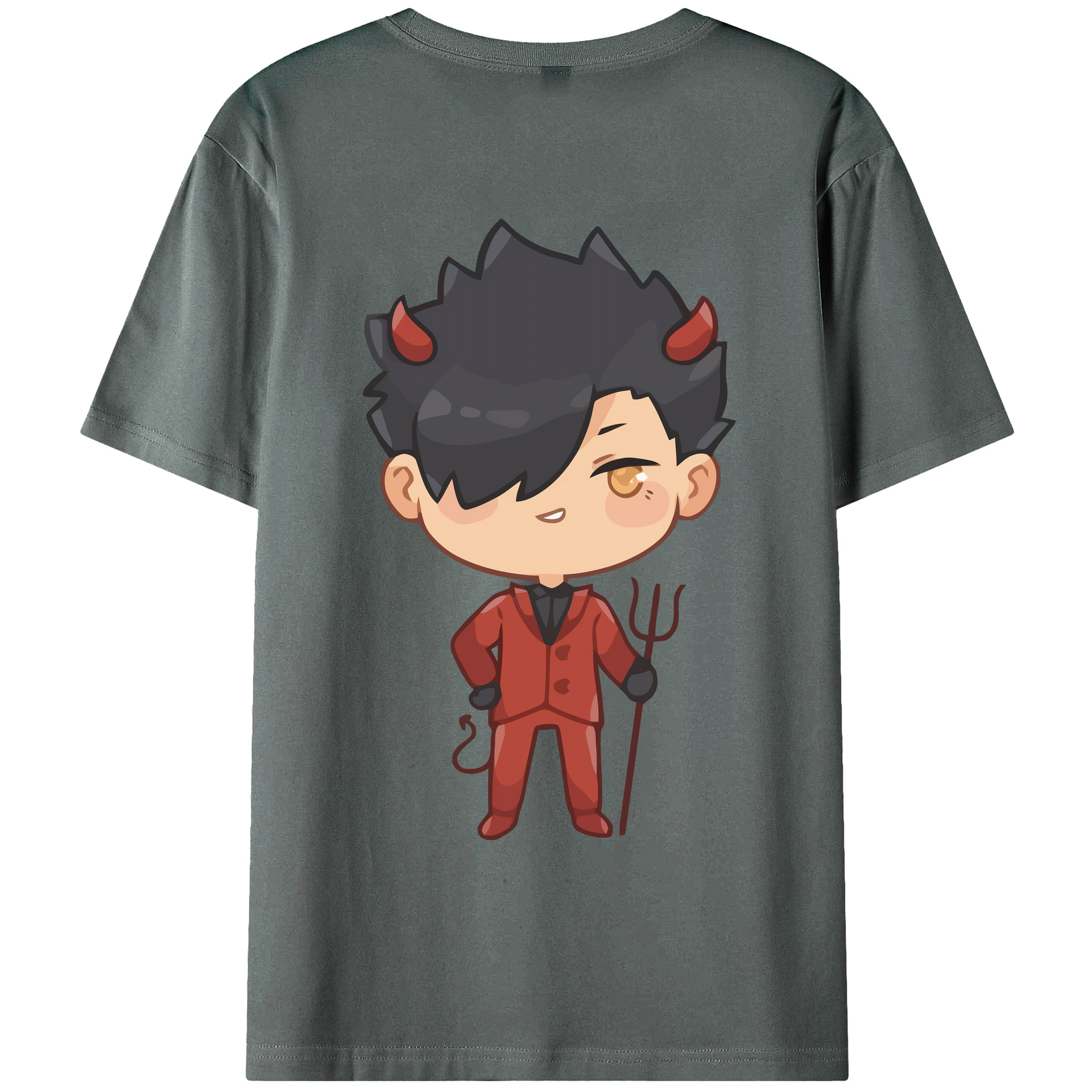 （画像用） ハイキュー!! Haikyu!! 綿100％ メンズ半袖Tシャツ（バックプリント） 通気性